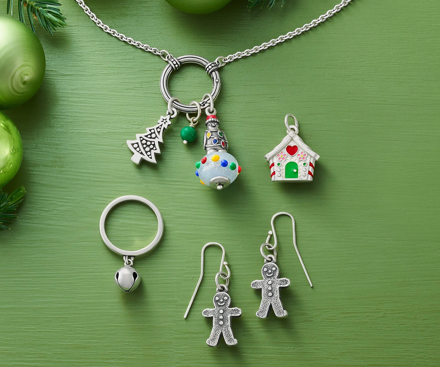 Christmas charms on a changeable charm holder.