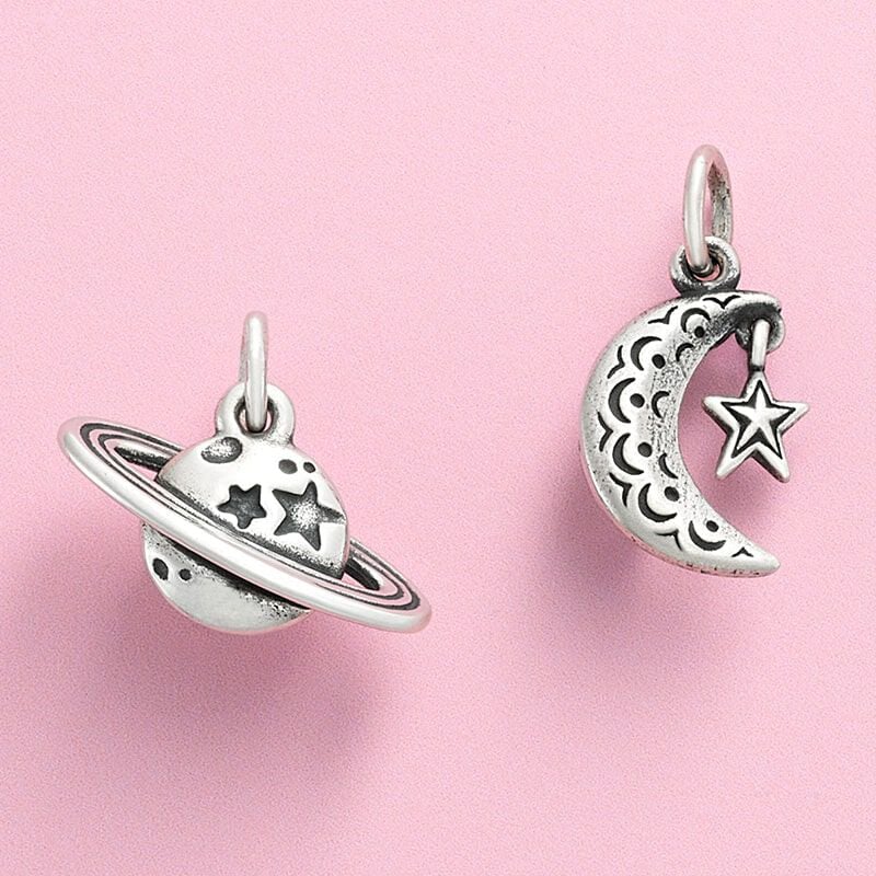 Sterling silver celestial charms.