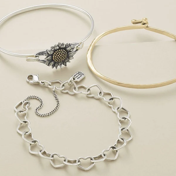 Palais Layered Gemstone Hook-On Bracelet in Sterling Silver