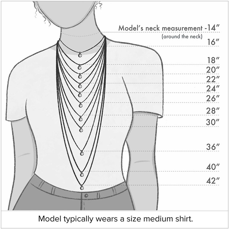 Chain sizes chart | Vis à Vis Jewelry.com